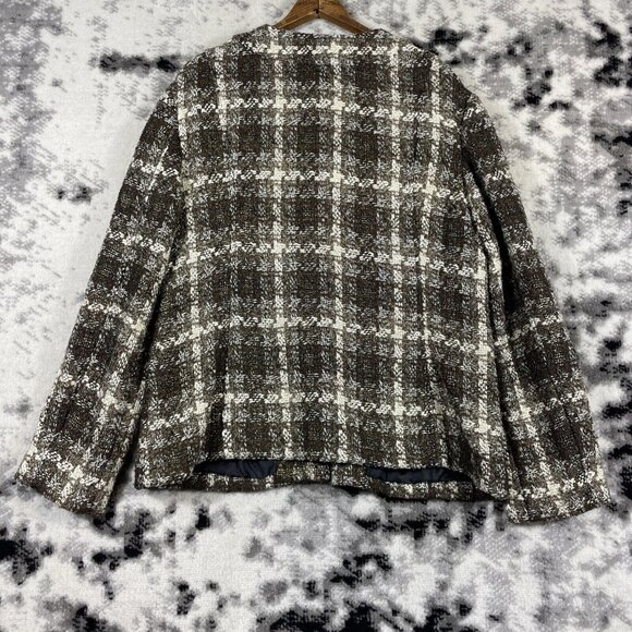 Chicos Jacket Womens Size Large (2) Gems Thick Knit Metallic Lined - Picture 2 of 11